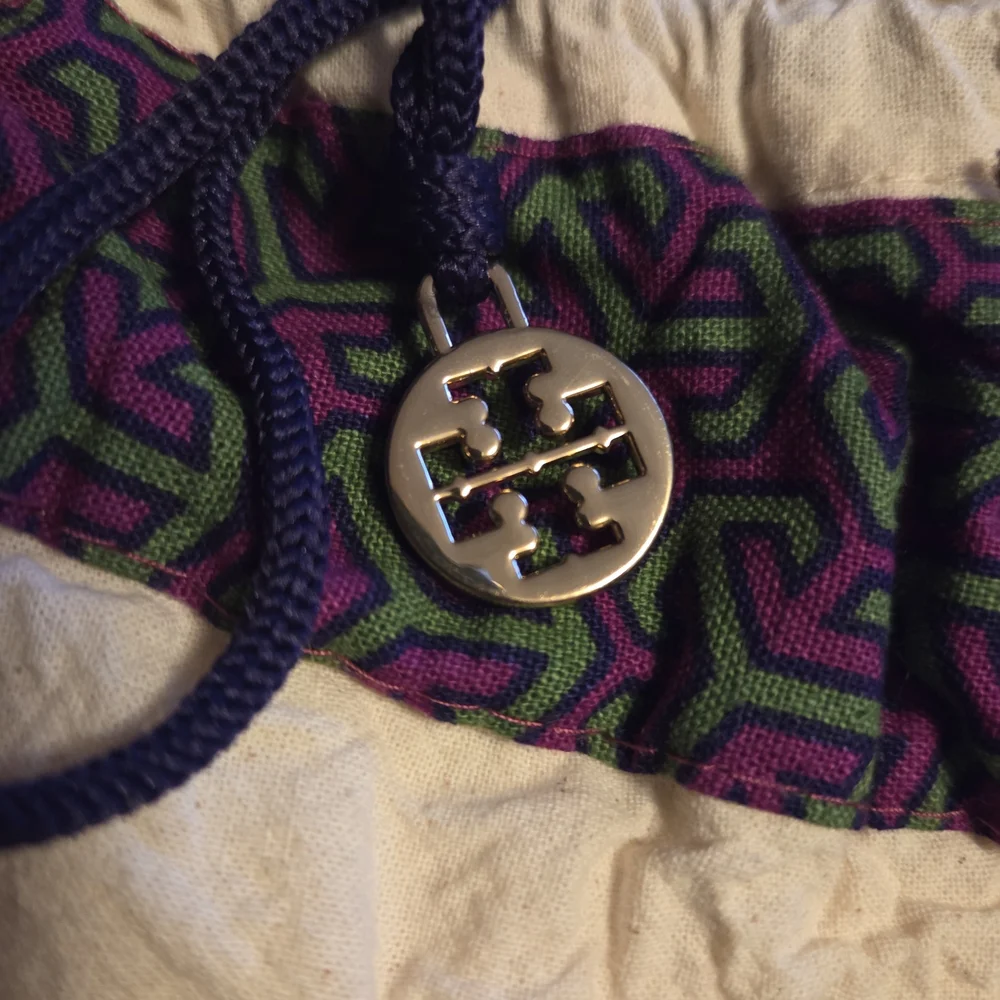 Tory Burch Large Dust Bag Drawstring Storage Bag Logo Charm Cotton